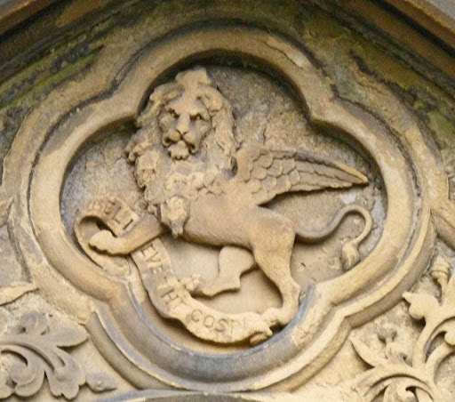 A relief of The winged lion, symbol of Mark the Evangelist